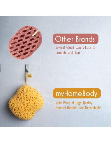 Esponja de Baño Exfoliante MyHomeBody Curvada - 2 Piezas