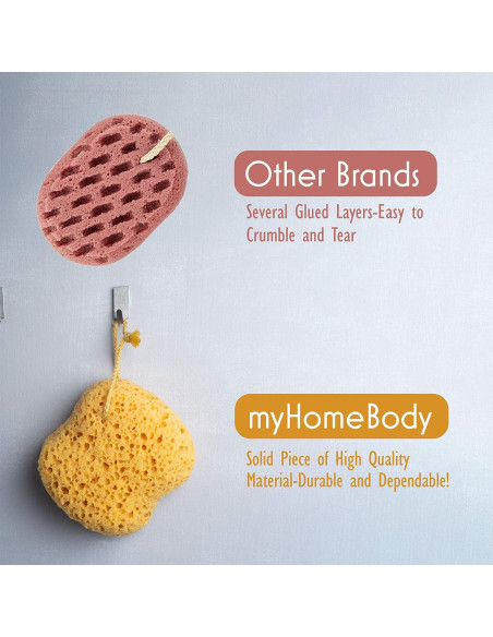 Esponja de Baño Exfoliante MyHomeBody Curvada - 2 Piezas