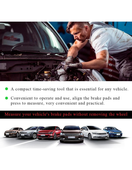 Medidor de Grosor de Pastillas de Freno Gasedin - Aluminio