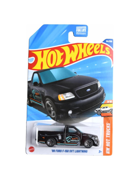 Hot Wheels Ford F-150 SVT Lightning 1:64 Mattel Negro