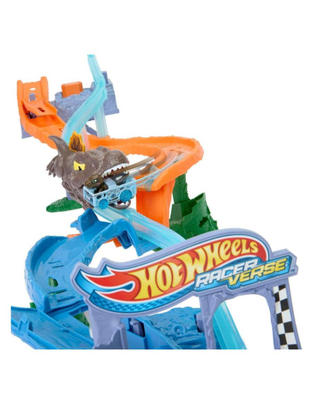 Juego de Pista de Autos Hot Wheels RacerVerse con Velociraptor Juego de Pista de Autos Hot Wheels RacerVerse con Velociraptor