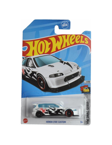 Hot Wheels Honda Civic Custom 1:64 Drag Strip Blanco