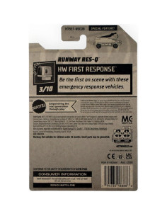 Hot Wheels DieCast Pista Res-Q 3/10 - Mattel 1:64 Escala 2