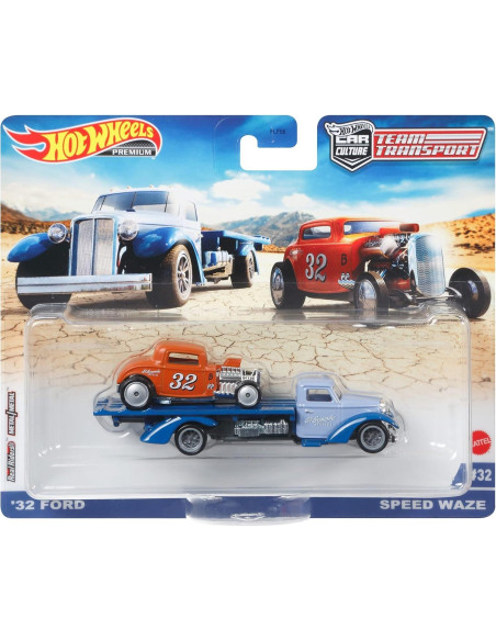 Transportador de Equipo Hot Wheels con Coche Escala 1:64