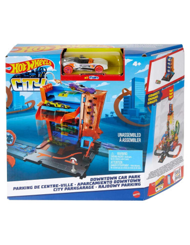 Juego de Pista de Juguete Hot Wheels City Garaje 4 Niveles
