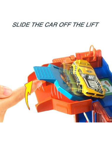 Juego de Pista de Juguete Hot Wheels City Garaje 4 Niveles