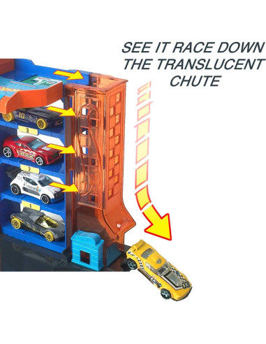Juego de Pista de Juguete Hot Wheels City Garaje 4 Niveles