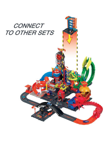 Juego de Pista de Juguete Hot Wheels City Garaje 4 Niveles