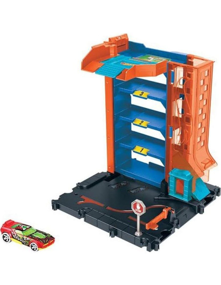 Juego de Pista de Juguete Hot Wheels City Garaje 4 Niveles Juego de Pista de Juguete Hot Wheels City Garaje 4 Niveles
