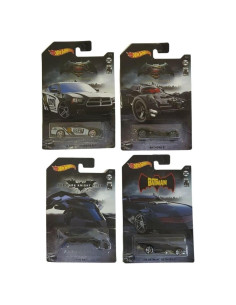 Hot Wheels Paquete 4 Vehículos Diecast Batman 80 Años