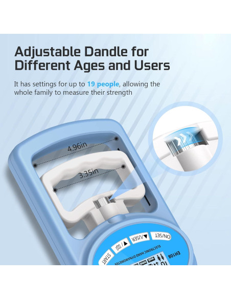 Dinamómetro Electrónico Hichor para Fuerza de Agarre 120 kg