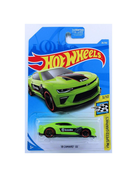 Coche de Colección Die Cast Hot Wheels Camaro SS Verde 1:64 Coche de Colección Die Cast Hot Wheels Camaro SS Verde 1:64