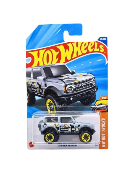 Hot Wheels Ford Bronco 2021 Escala 1:10 Plata - HW Hot Trucks
