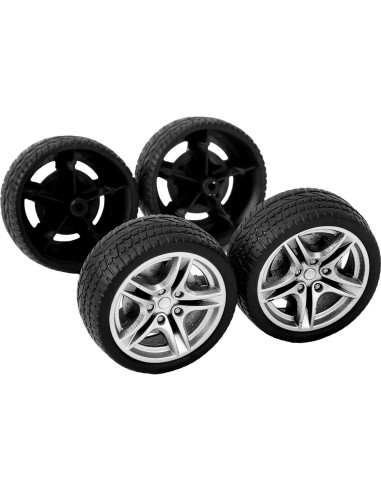BOXOB 4 Ruedas de Neumático de Juguete para Coche RC 4.8x1.9cm