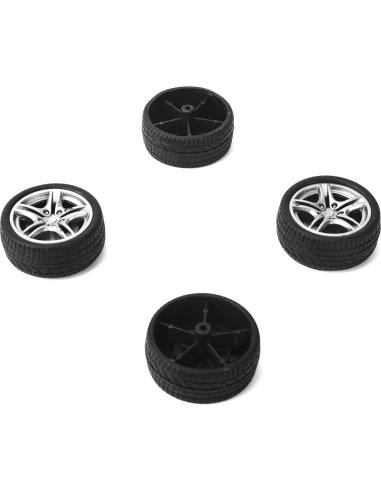 BOXOB 4 Ruedas de Neumático de Juguete para Coche RC 4.8x1.9cm