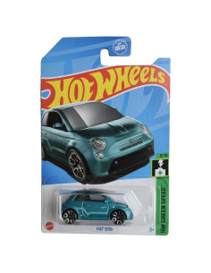 Hot Wheels Fiat 500e Green Speed 1:64 Mattel