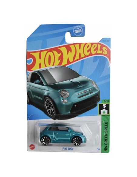 Hot Wheels Fiat 500e Green Speed 1:64 Mattel