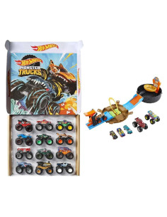 Juego de Camiones Monstruo Hot Wheels 12 Piezas 1:64 + Acrobacias