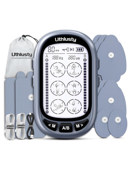 Estimulador Muscular TENS Uthlusty Doble Canal 24 Modos