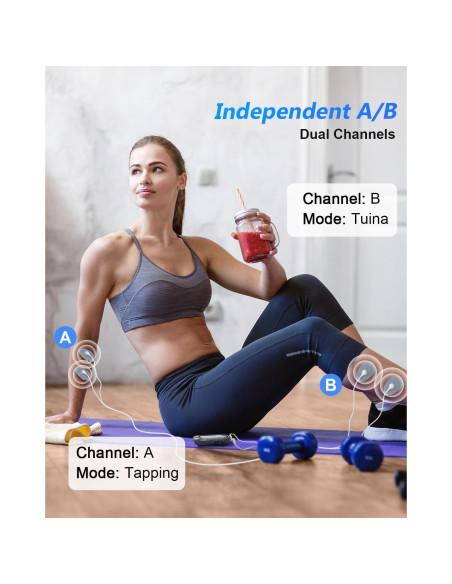 Estimulador Muscular TENS Uthlusty Doble Canal 24 Modos