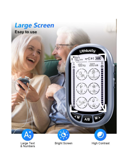 Estimulador Muscular TENS Uthlusty Doble Canal 24 Modos