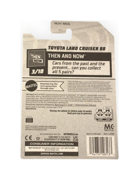 Hot Wheels Toyota Land Cruiser 80 Escala 1:64 Metal