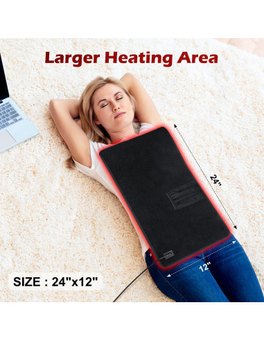 Almohadilla de Terapia de Luz Roja Infrarroja 30.5x61cm 32W