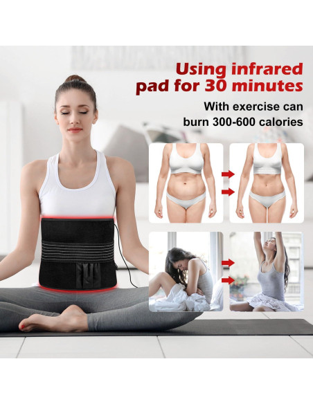 Almohadilla de Terapia de Luz Roja Infrarroja 30.5x61cm 32W