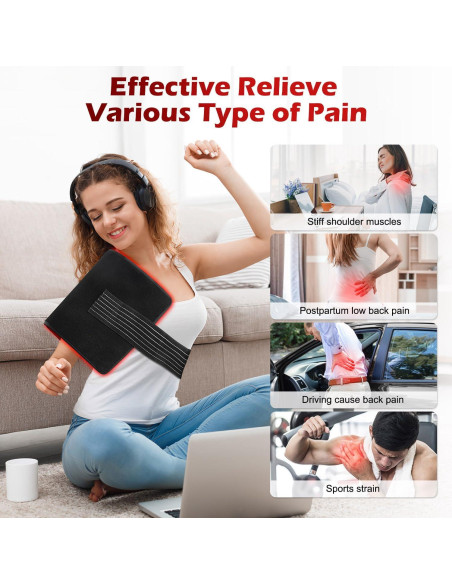 Almohadilla de Terapia de Luz Roja Infrarroja 30.5x61cm 32W