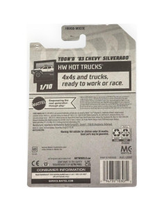 Hot Wheels Chevy Silverado Toon'd 1:64 Mattel Azul 2