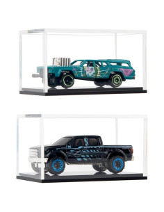 Estuches de exhibición acrílico transparente para Hot Wheels - 2 unidades