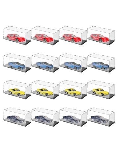 16 Cajas de Exhibición Acrílico Adevar para Coches 1/64