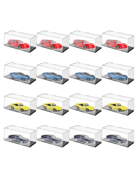 16 Cajas de Exhibición Acrílico Adevar para Coches 1/64