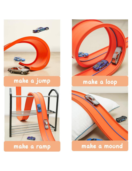 Pista de Coche de Carreras Flexible Cimidore 4.5m Portátil Pista de Coche de Carreras Flexible Cimidore 4.5m Portátil