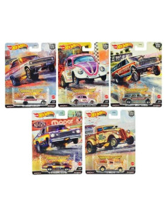 Conjunto de 5 Vehículos Diecast Dragstrip Demons Hot Wheels 2022