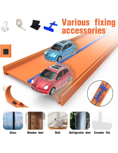 Pista de Coche de Carreras Flexible Cimidore 4.5m Portátil