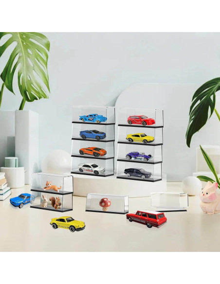 16 Cajas de Exhibición Acrílico Adevar para Coches 1/64