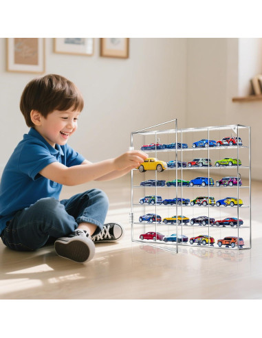 Caja de Exhibición Acrílica HEKORE para 24 Autos 1/64