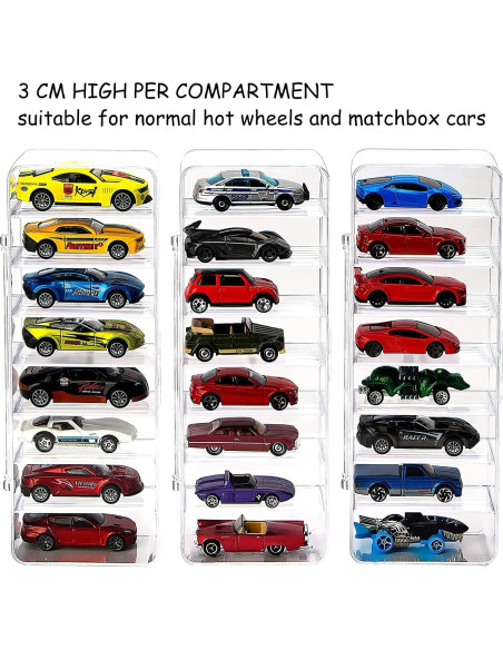 Estuche de Exhibición KISLANE para 24 Coches de Juguete Acrílico Estuche de Exhibición KISLANE para 24 Coches de Juguete Acrílico