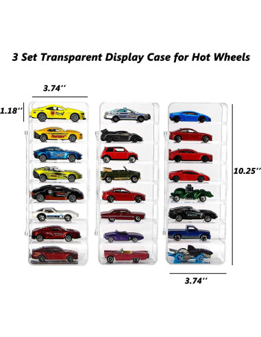 Estuche de Exhibición KISLANE para 24 Coches de Juguete Acrílico
