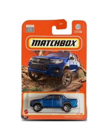 Matchbox Toyota Hilux Pickup Azul 1:64 Coleccionable