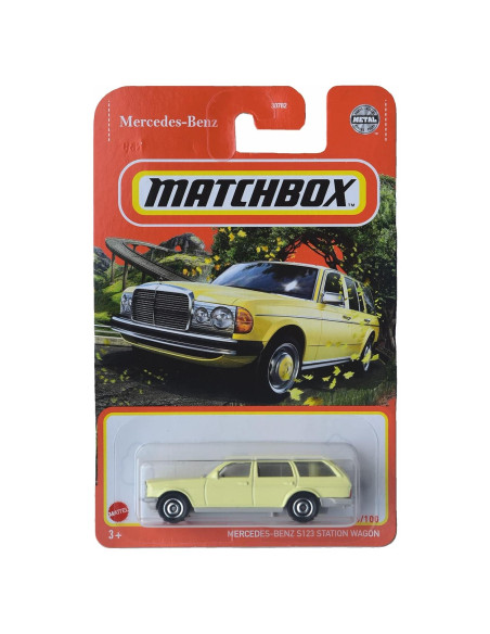 Matchbox Mercedes Benz S123 Station Wagon 1:64 Metal Amarillo Matchbox Mercedes Benz S123 Station Wagon 1:64 Metal Amarillo