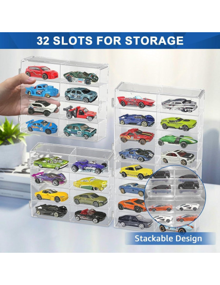 Estuche de Exhibición de Coches Matchbox 1/64 - Paquete de 4