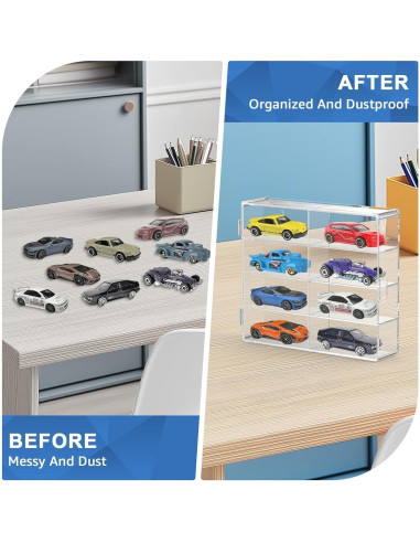 Estuche de Exhibición de Coches Matchbox 1/64 - Paquete de 4