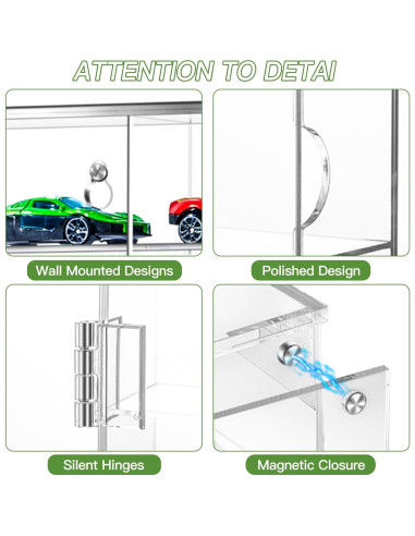 Caja de Exhibición Acrílica JUESHA 1/64 para 24 Hot Wheels