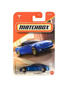 Coche de Fundición Matchbox Tesla Model S Azul 1:64 42/125