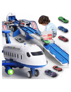 Pista de Carreras de Juguete BoomCaCa con Avión y 6 Autos