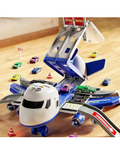 Pista de Carreras de Juguete BoomCaCa con Avión y 6 Autos 2