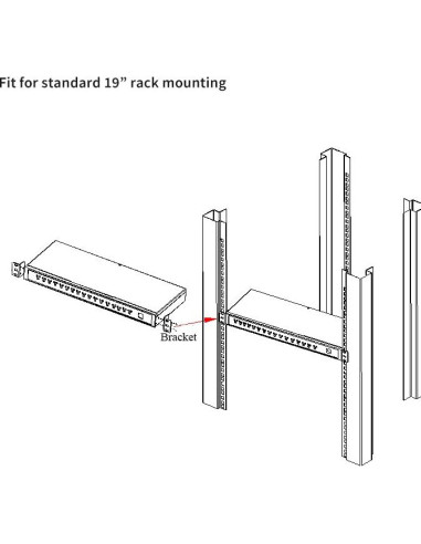 Conmutador KVM USB VGA 8 Puertos Kinan 2048x1536 1U Rack