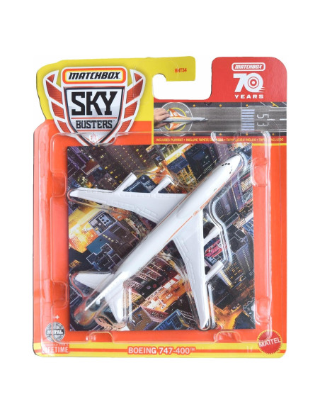 Matchbox Sky Busters Boeing 747-400 con tapete de juego